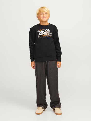 JJLUKE SWEAT CREW NECK JNR 176 Normal geschnitten - Black