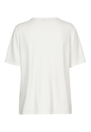 Shirt SALTED TANGERINE mit Kontrastbesatz 42 - Ecru