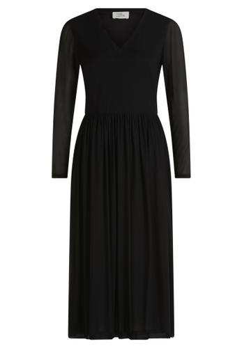 Maxikleid 38 Leicht tailliert - Schwarz