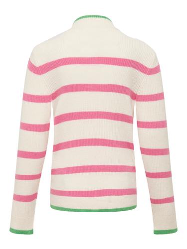 KOGIBI LS STRIPE HIGHNECK CP KNT 146/152 Normal geschnitten - Whitecap Gray
