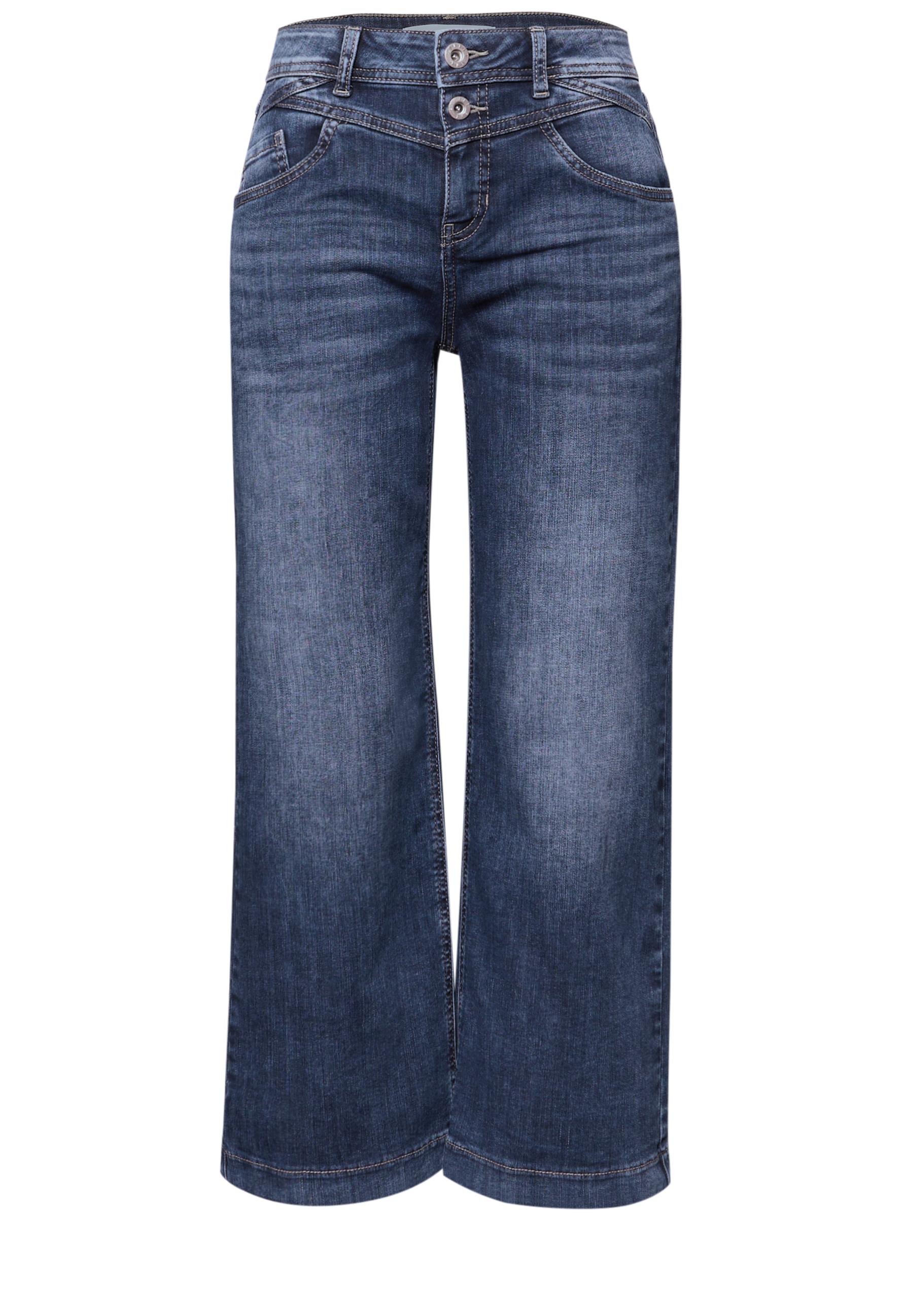 High Waist Wide Leg Jeans im Loose Fit 31/7/8 Hosen - Dark Blue Wash
