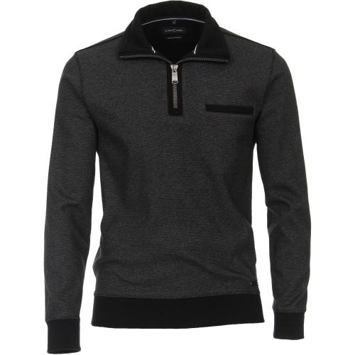 Sweat-Troyer gemustert M - Anthrazit