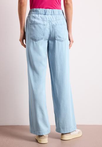 Wide Leg Jeans mit Paperbag-Bund 25/30 - Ultrableached Wash