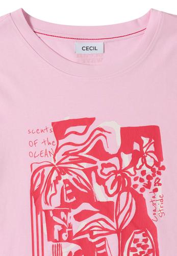 Shirt mit Rundhals und maritimem Print M - Light Blush Rose