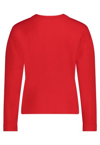 Feinstrickpullover 44 Gerade - High Risk Red