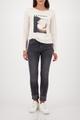 Langarmshirt mit Cappuccino-Aufdruck 36 - Almond
