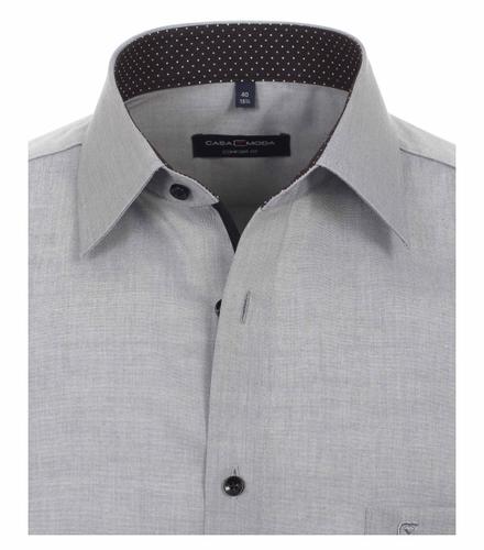 Popeline Hemd uni 41 Comfort Fit - Silber