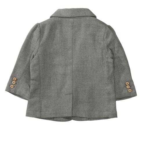 Blazer mit Strukturmuster 62 bequem - Grey Mel.