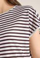 T-Shirt mit Boatneck und Streifen M - Rich Burgundy