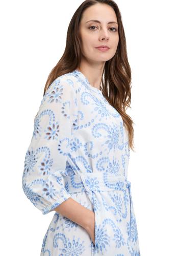 Tunikakleid 42 A-Linie - Weiß/blau