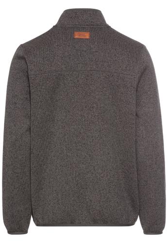 Fleecejacke mit Reißverschluss M Regular Fit - Rock Grey