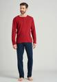 Langarmshirt Knopfleiste 50 - Rot