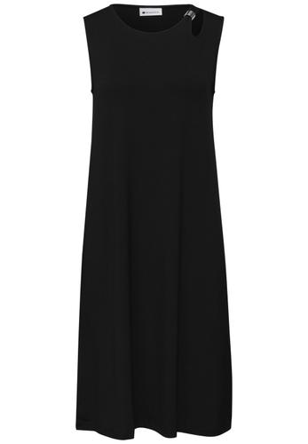 Knielanges Kleid mit Schnallendetail 34 - Black