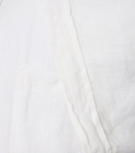 Leinenhemd XXL Casual Fit Short - Weiß