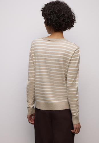 Gestreifter Pullover 38 - Cotton Beige