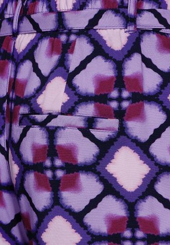 Paperbag Shorts mit Print 34 - Bellflower Lilac