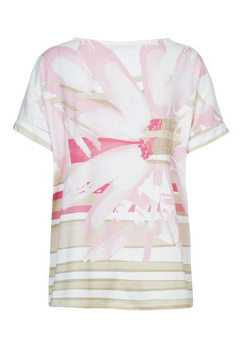 Shirt SUNSET IN PINK mit Knopfleiste 40 - Pink Blush/cream/ecru
