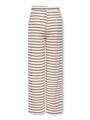 KOGJANA STRIPED WIDE PANT JRS 134/140 Weiter Beinschnitt - Tofu