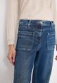 Wide Leg Patch Pocket Jeans 34/30 - Mid Blue Used Wash