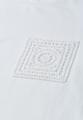 T-Shirt mit Rundhals und Crochet-Tasche 40 - Off White