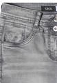 Straight Leg Jeansshorts im Slim Fit 27 - Mid Grey Used Wash