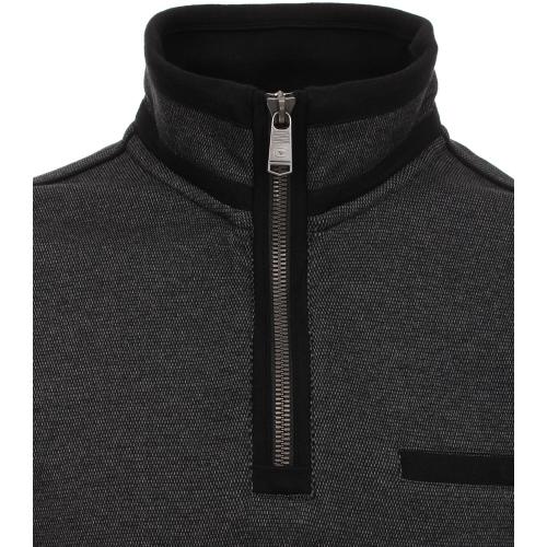 Sweat-Troyer gemustert M - Anthrazit