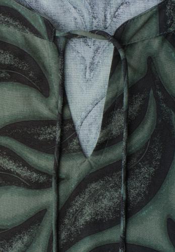Blusenshirt mit Split Neck und Smokdetail 38 - Deep Bound Green