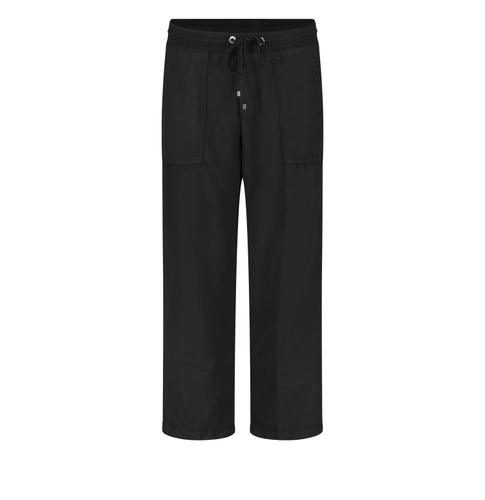 MAC JEANS - CULOTTE casual, Cotton linen tencel 36/OL - Schwarz