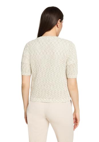 Strick-Cardigan 40 Gerade - Green/Cream