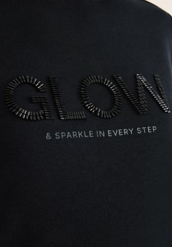 Shirt mit Wording L - Black