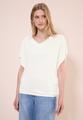 Lässiges V-Neck Shirt L - Vanilla White