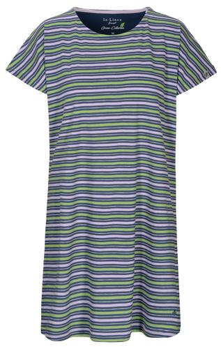 Da.-Sleepshirt Ringel 40 - Denim/orchid