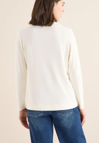 Funnelneck Shirt in Unifarbe XXL - Creamy White